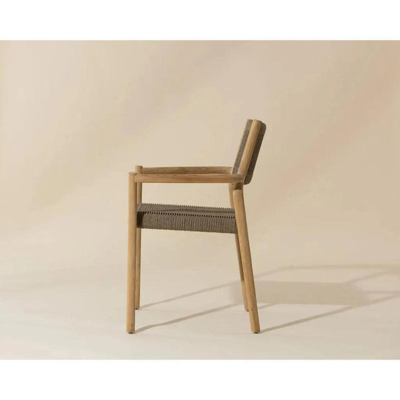 Kavala Rope Stackable Outdoor Dining Armchair - LOOMLAN - SUNPAN - Outdoor Dining Chairs