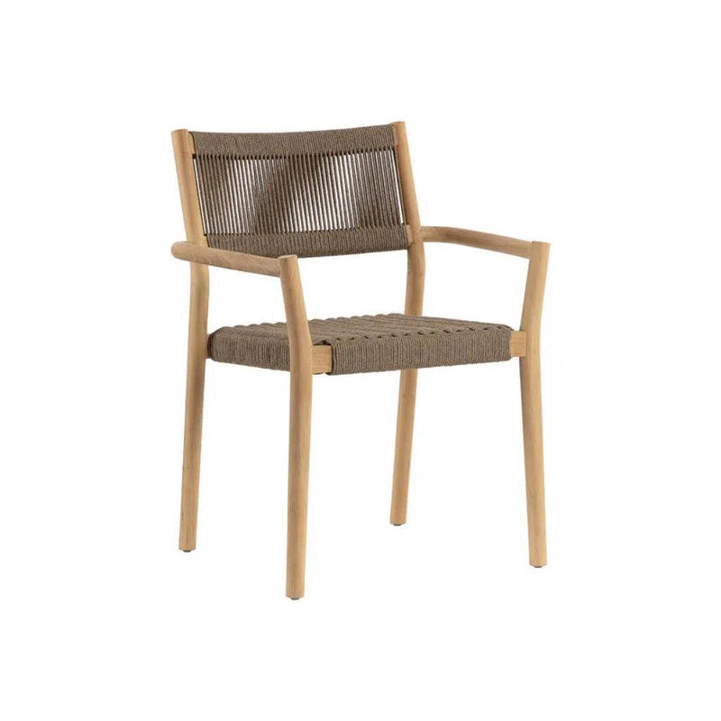 Kavala Rope Stackable Outdoor Dining Armchair - LOOMLAN - SUNPAN - Outdoor Dining Chairs
