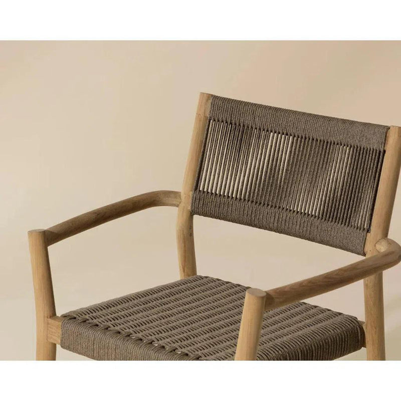Kavala Rope Stackable Outdoor Dining Armchair - LOOMLAN - SUNPAN - Outdoor Dining Chairs