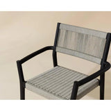 Kavala Rope Stackable Outdoor Dining Armchair - LOOMLAN - SUNPAN - Outdoor Dining Chairs