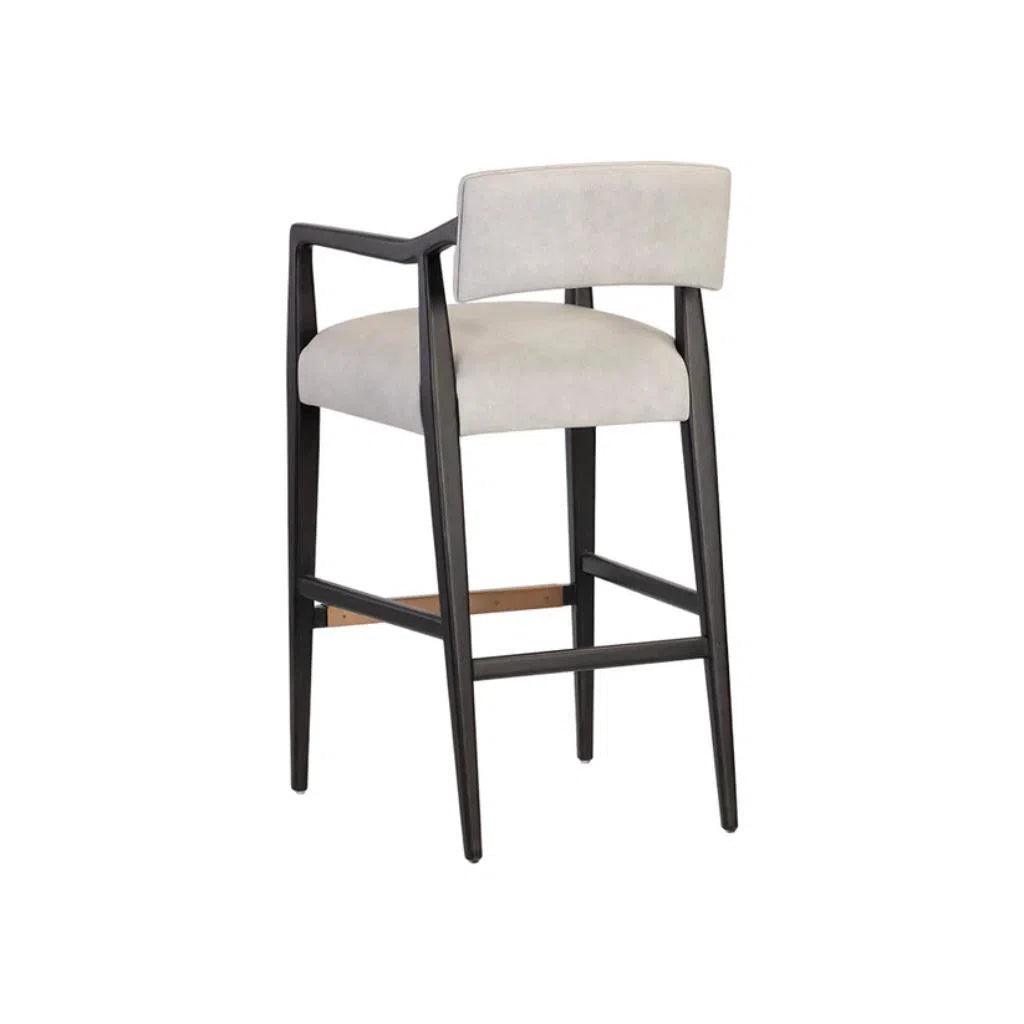 Keagan Leather Barstool - LOOMLAN - Bar Stools