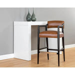 Keagan Leather Barstool - LOOMLAN - Bar Stools