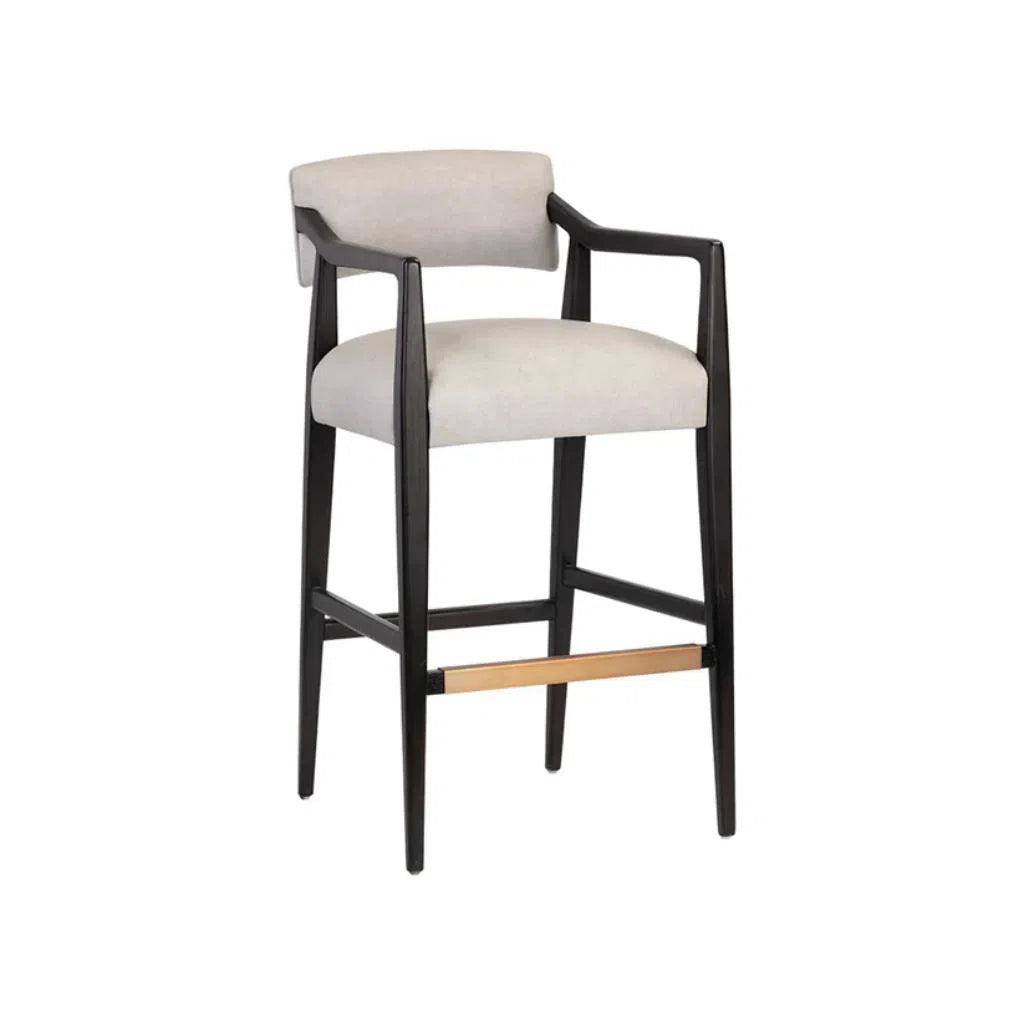 Keagan Leather Barstool - LOOMLAN - Bar Stools