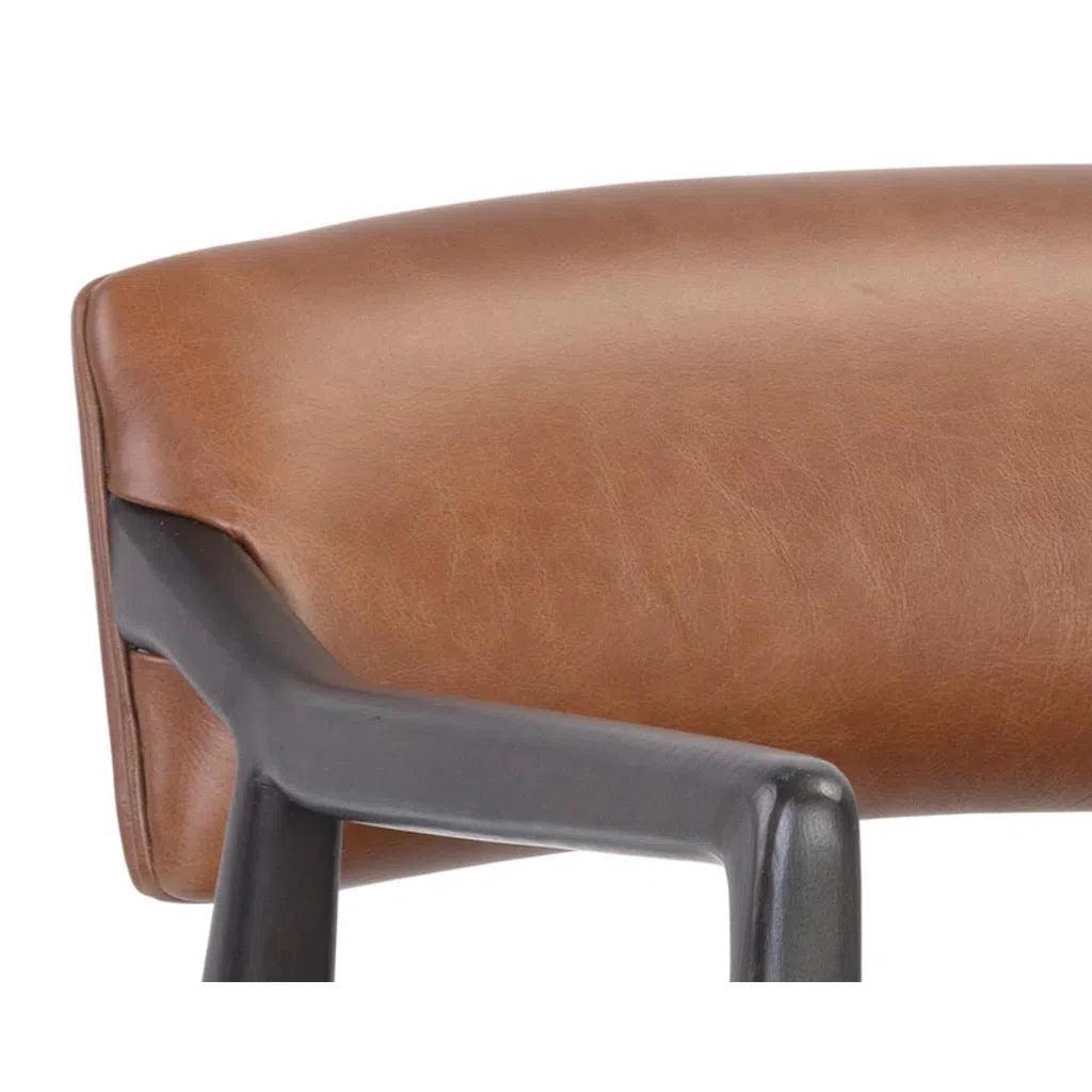 Keagan Leather Lounge Chair - LOOMLAN - Accent Chairs