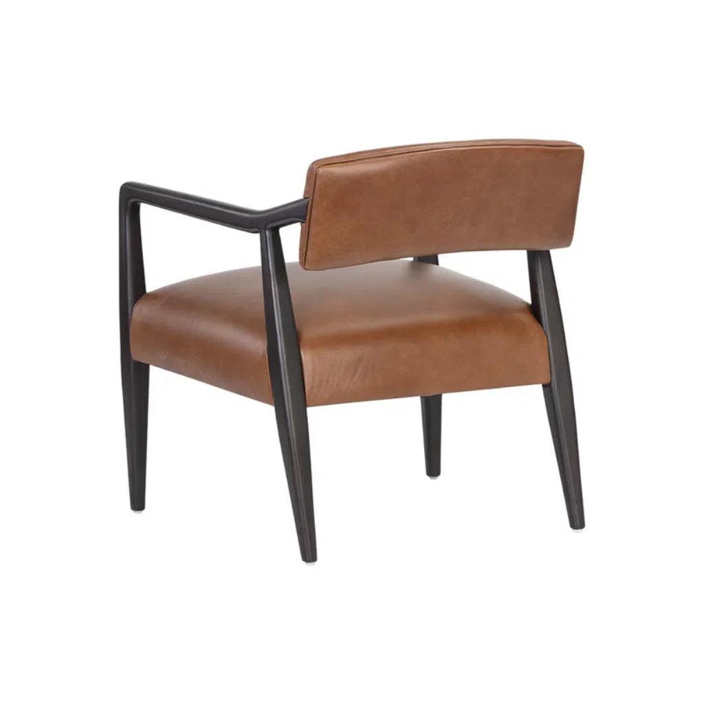 Keagan Leather Lounge Chair - LOOMLAN - Accent Chairs