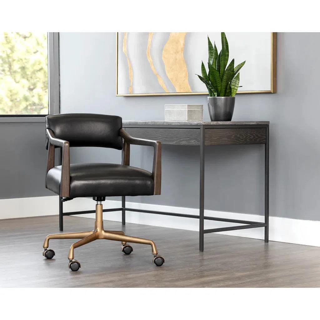 Keagan Leather Office Chair - LOOMLAN - Office Chairs