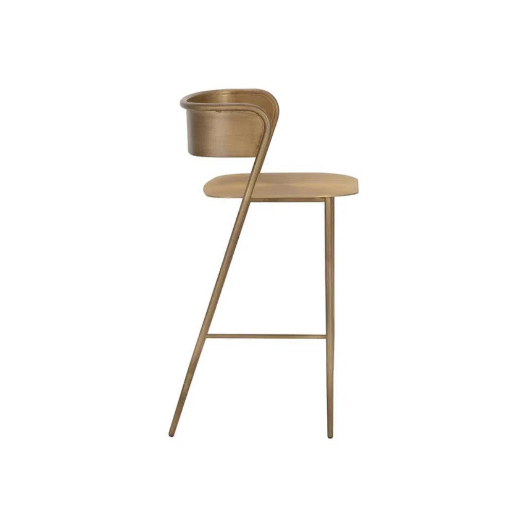 Keanu Powder Coated Iron Counter Stool - LOOMLAN - Counter Stools