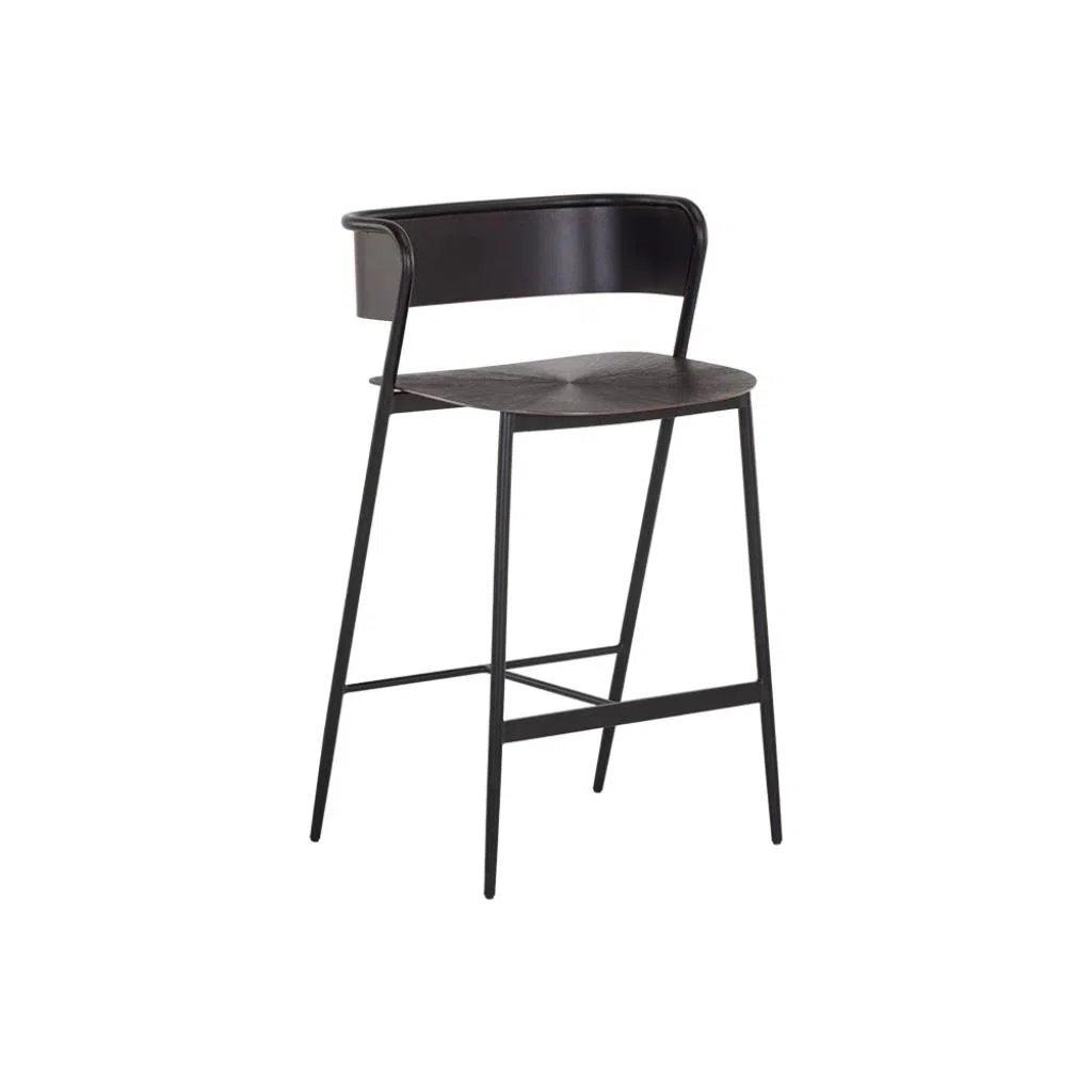 Keanu Powder Coated Iron Counter Stool - LOOMLAN - Counter Stools