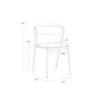 Keanu Powder Coated Iron Dining Chair - LOOMLAN - Dining Chairs