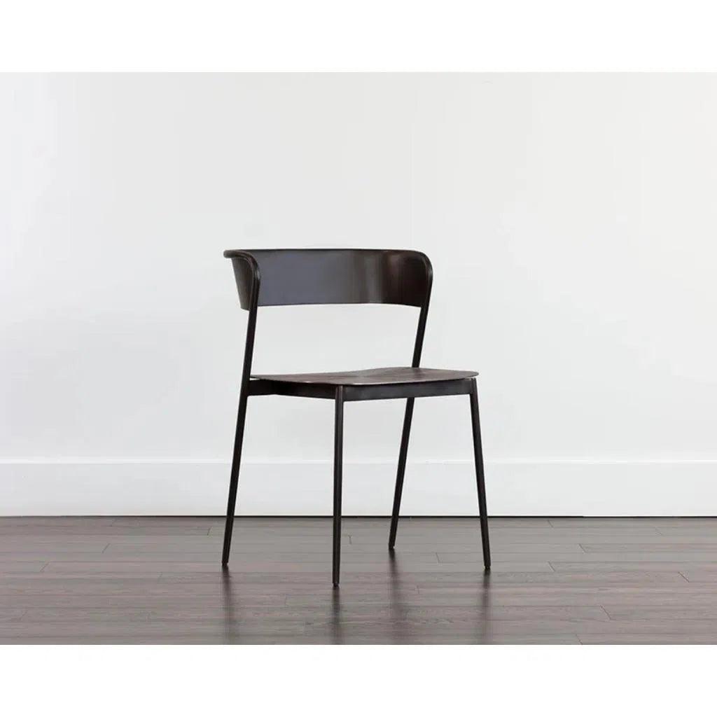 Keanu Powder Coated Iron Dining Chair - LOOMLAN - Dining Chairs