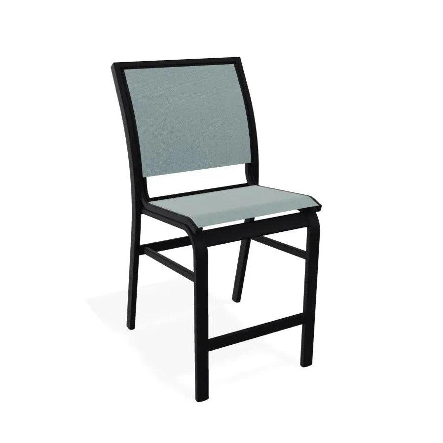 Kendall Sling Balcony Height Stacking Cafe Chair - LOOMLAN - Outdoor Accent Chairs