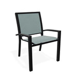 Kendall Sling Stacking Cafe Chair - LOOMLAN - Outdoor Accent Chairs