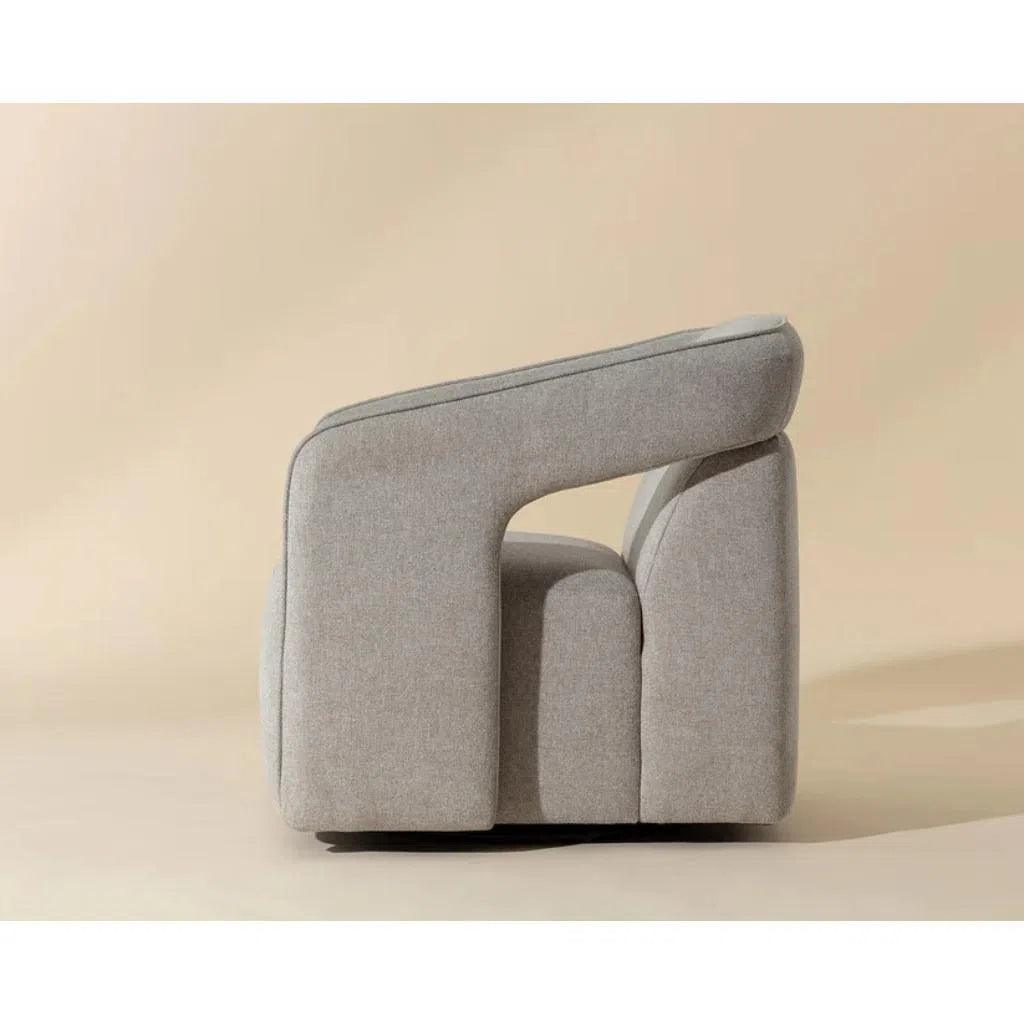 Kendrick Fabric Swivel Lounge Chair - LOOMLAN - Accent Chairs