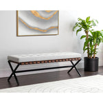 Kenji Leather Small Backless Bedroom Bench - LOOMLAN - Bedroom Benches