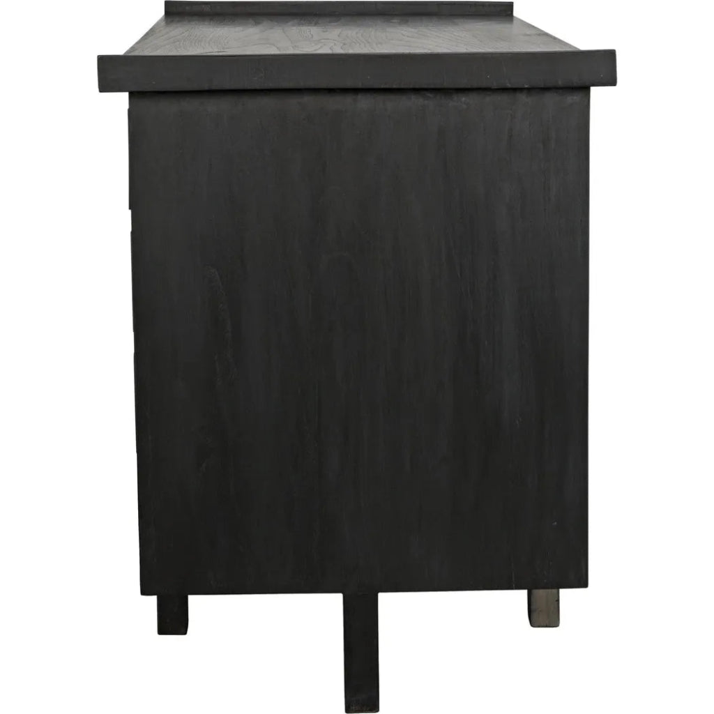 Kennedy Desk, Black Home Office Desk Drawers - LOOMLAN - Noir - Home Office Desks