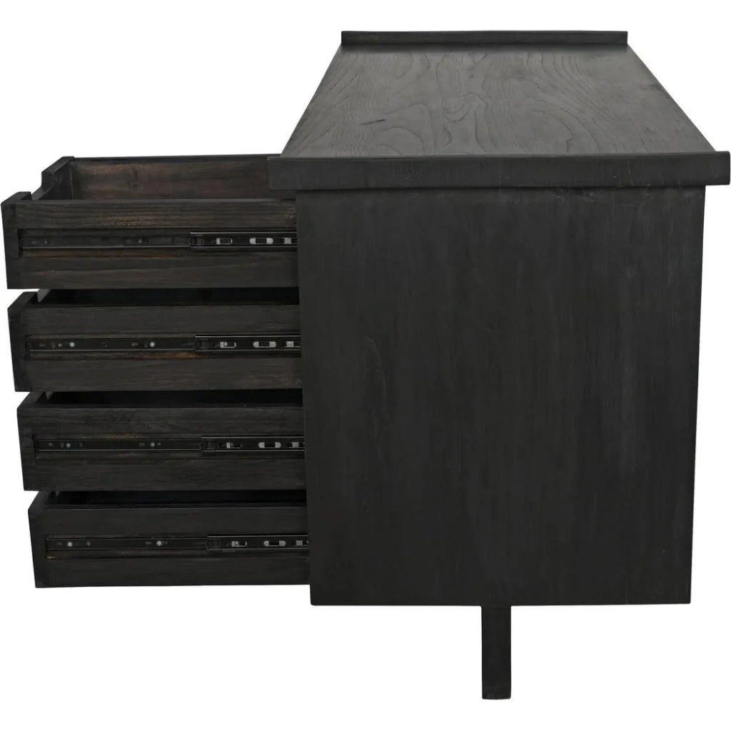 Kennedy Desk, Black Home Office Desk Drawers - LOOMLAN - Noir - Home Office Desks