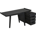 Kennedy Desk, Black Home Office Desk Drawers - LOOMLAN - Noir - Home Office Desks