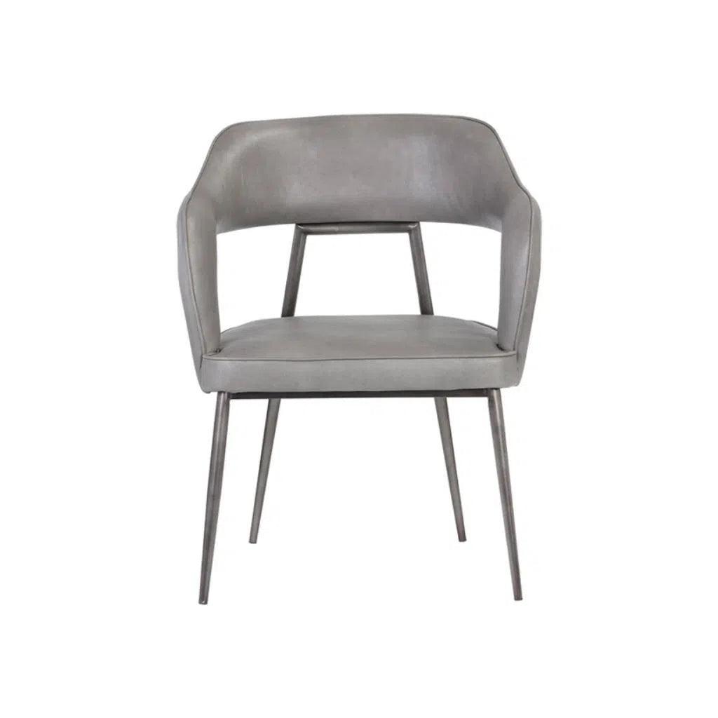 Kenny Leather Dining Armchair - LOOMLAN - Dining Chairs