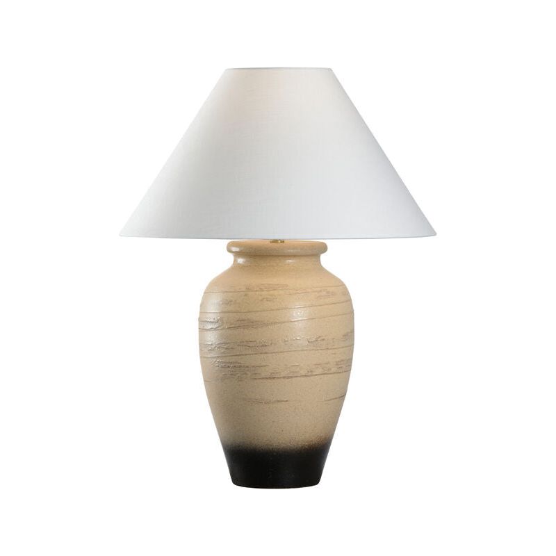 Kento Natural Japanese Clay Handcrafted Table Lamp - LOOMLAN - Table Lamps