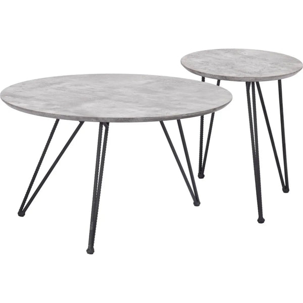 Kerris Coffee Table Set Gray & Black - LOOMLAN - Zuo Modern - Coffee Tables