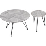 Kerris Coffee Table Set Gray & Black - LOOMLAN - Zuo Modern - Coffee Tables