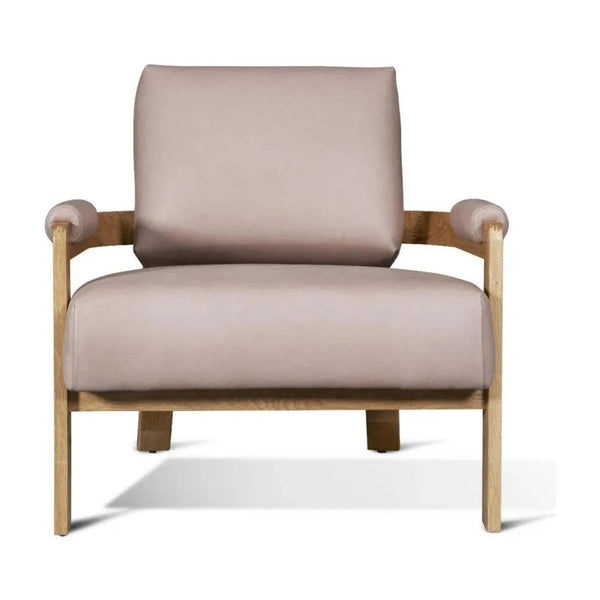 Kervella Full Aniline Nubuck Leather Accent Chair - LOOMLAN - One For Victory - Accent Chairs