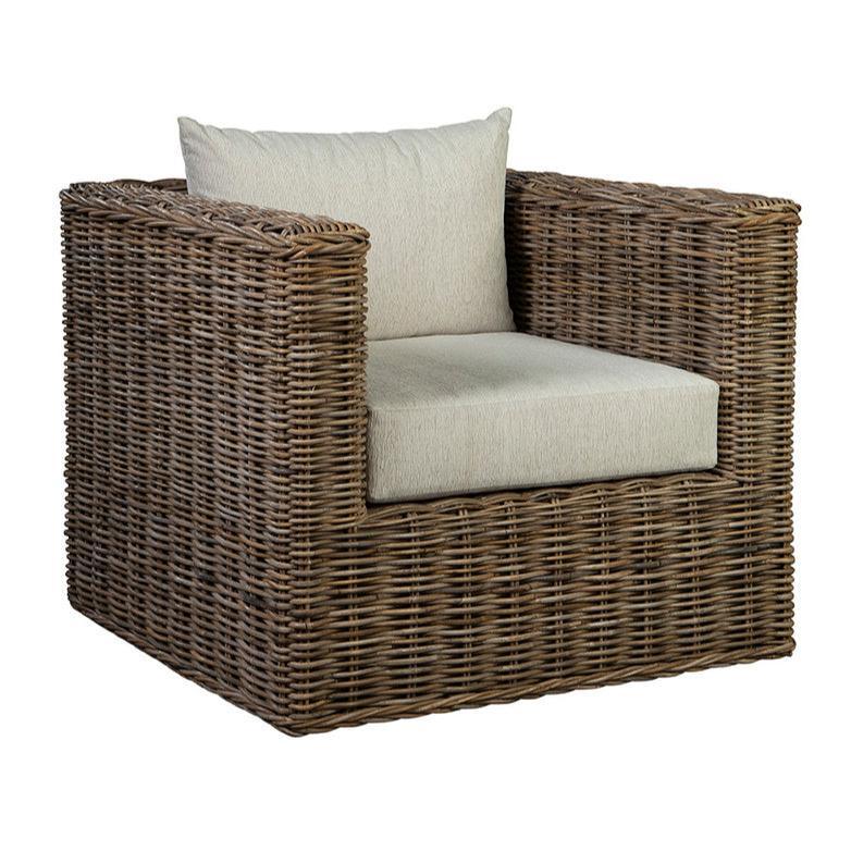 Key Largo Linen Swivel Chair - LOOMLAN - Furniture Classics - Accent Chairs