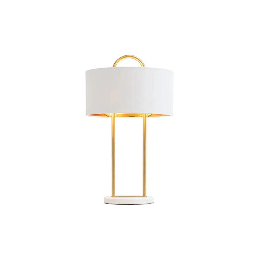 Kezna Marble Based Fabric Table Lamp - LOOMLAN - Table Lamps