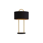 Kezna Marble Based Fabric Table Lamp - LOOMLAN - Table Lamps