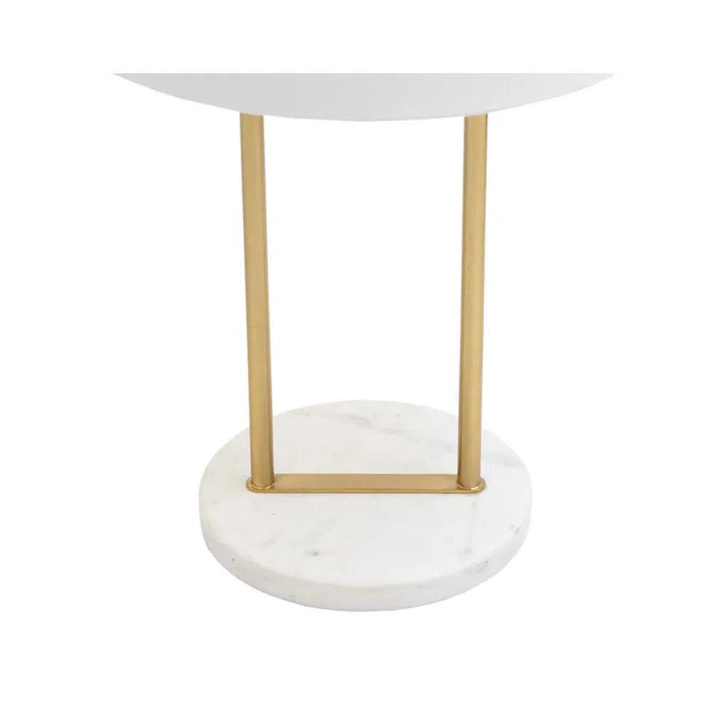 Kezna Marble Based Fabric Table Lamp - LOOMLAN - Table Lamps