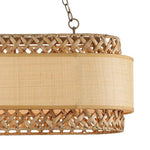 Khaki Natural Water Hyacinth Isola Chandelier - LOOMLAN - Currey & Co - Chandeliers