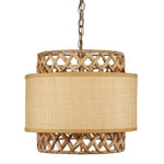 Khaki Natural Water Hyacinth Isola Chandelier - LOOMLAN - Currey & Co - Chandeliers