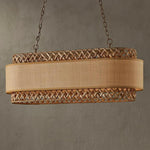 Khaki Natural Water Hyacinth Isola Chandelier - LOOMLAN - Currey & Co - Chandeliers