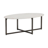 Kiara Steel Framed Marble Coffee Table - LOOMLAN - SUNPAN - Coffee Tables