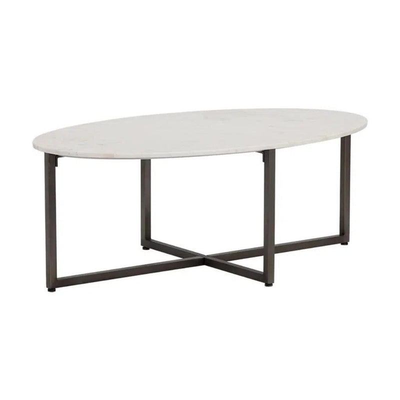 Kiara Steel Framed Marble Coffee Table - LOOMLAN - SUNPAN - Coffee Tables