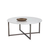 Kiara Steel Framed Marble Coffee Table - LOOMLAN - SUNPAN - Coffee Tables