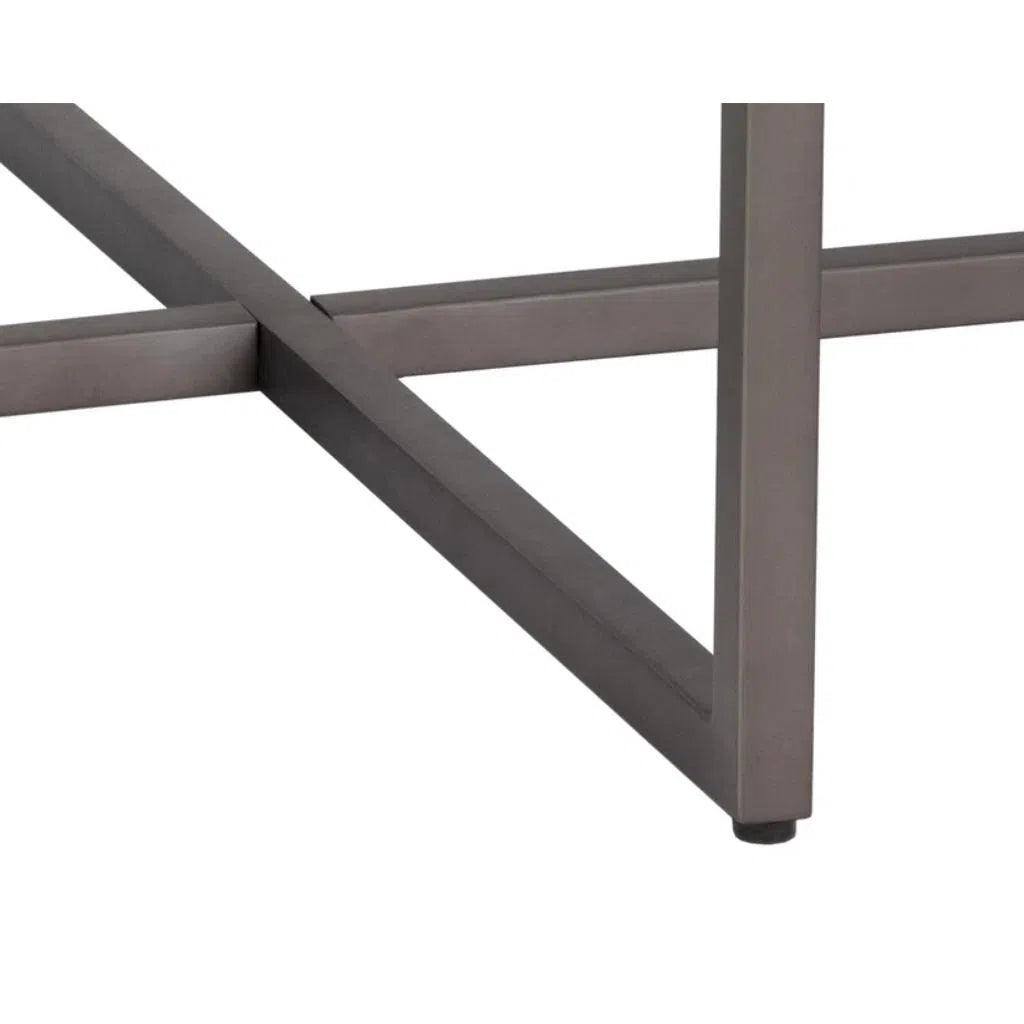 Kiara Steel Framed Marble Coffee Table - LOOMLAN - Coffee Tables