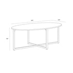 Kiara Steel Framed Marble Coffee Table - LOOMLAN - Coffee Tables