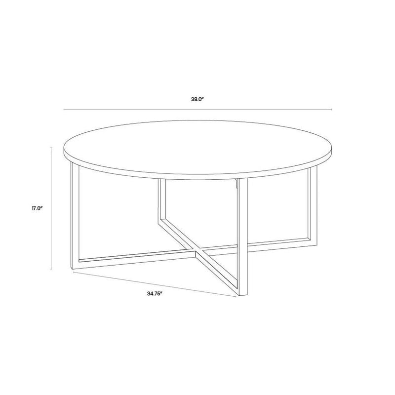 Kiara Steel Framed Marble Coffee Table - LOOMLAN - SUNPAN - Coffee Tables