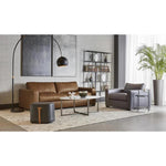 Kiara Steel Framed Marble Coffee Table - LOOMLAN - Coffee Tables