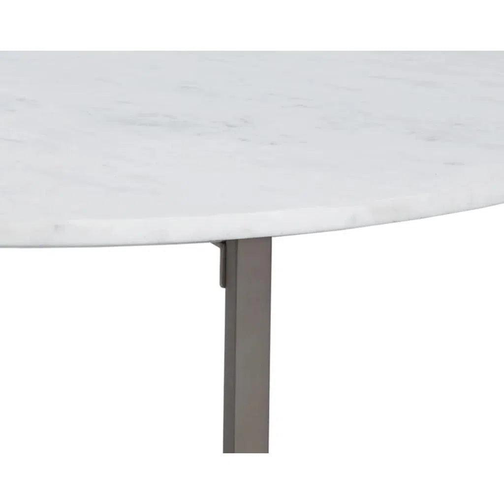 Kiara Steel Framed Marble Coffee Table - LOOMLAN - Coffee Tables