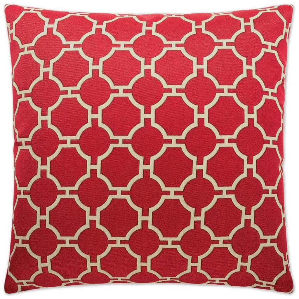 Kinder Red Throw Pillow With Insert - LOOMLAN - Throw Pillows