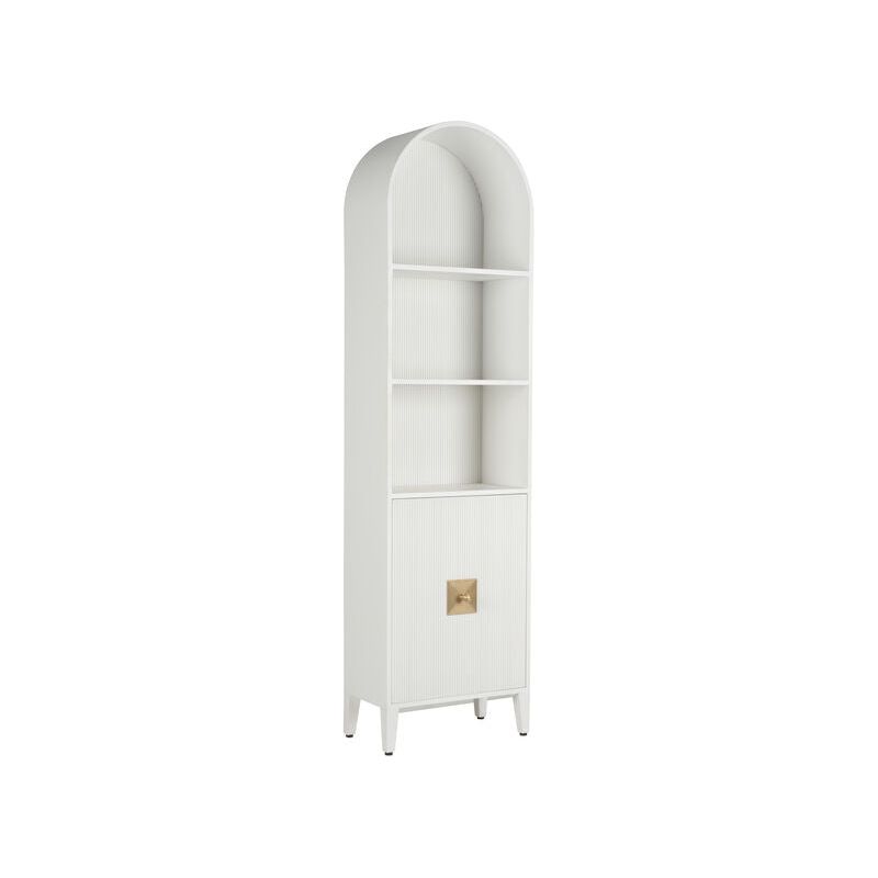 King Tower White Bar Cabinet - LOOMLAN - Chelsea House - Home Bar Cabinets