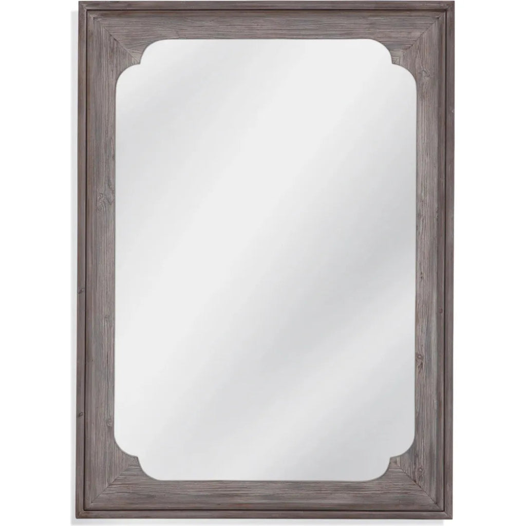 Kingsley Wood Grey Vertical Wall Mirror - LOOMLAN - Wall Mirrors