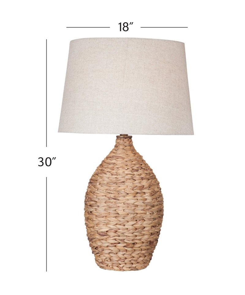 Kingston Natural Sea Grass Base Table Lamp - LOOMLAN - Bassett Mirror - Table Lamps