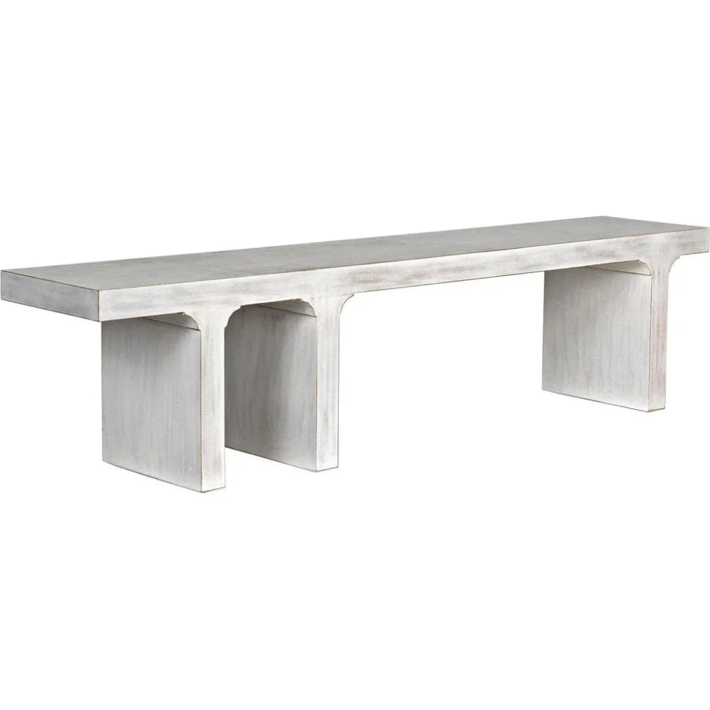 Kir Wood White Bench - LOOMLAN - Noir - Bedroom Benches