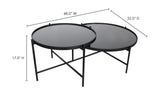 48 Inch Coffee Table Black Contemporary