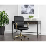 Kleo Leather Stylish Office Chair - LOOMLAN - Office Chairs