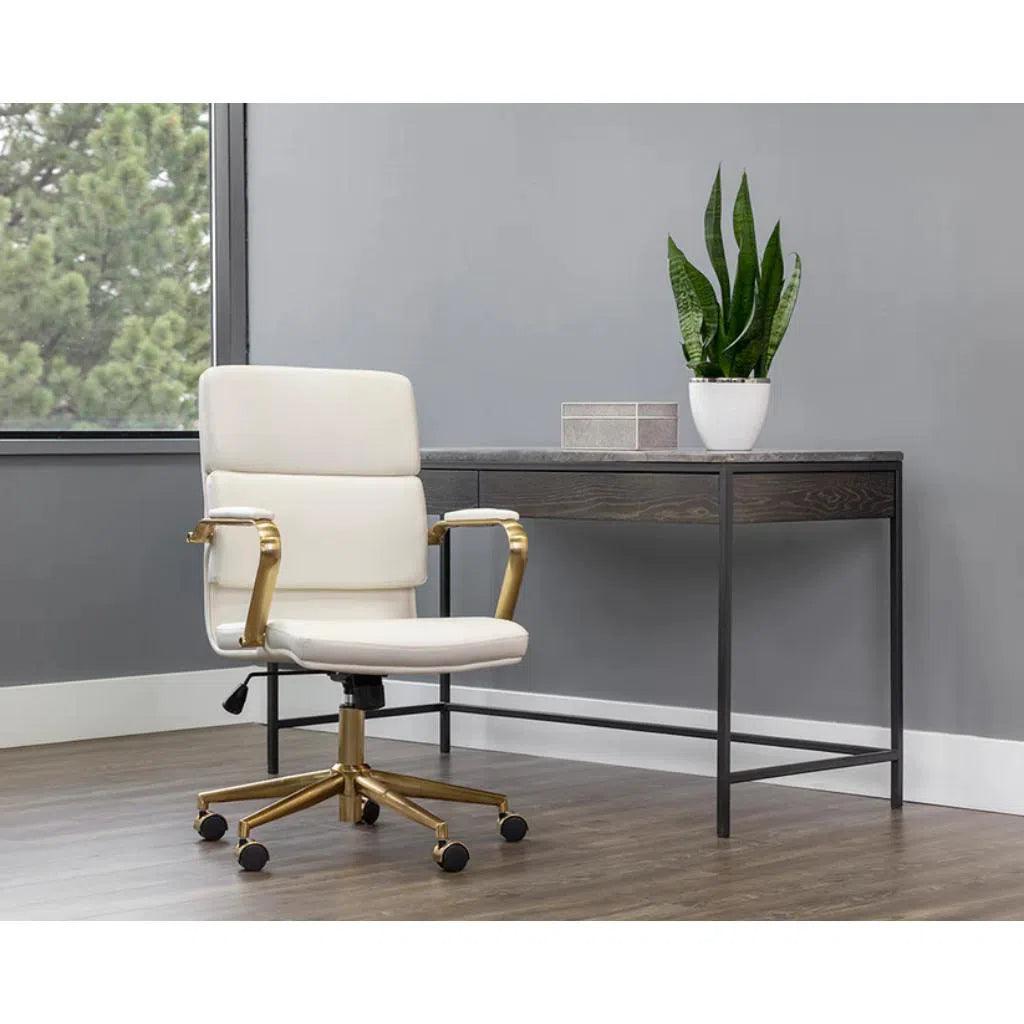 Kleo Leather Stylish Office Chair - LOOMLAN - Office Chairs