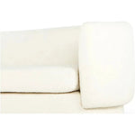 Koba Boucle White Sherpa Barrel Sofa - LOOMLAN - Moe's Home - Sofas & Loveseats